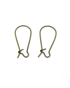 Italijanska udica za  Minđuše 25x12 mm - boja antik bronze (  10010318 )