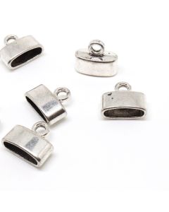 Završetak za traku, kožu...  12x10 mm, otvor 9x3mm, alka oko 2mm - boja antik srebro (  10010432 )