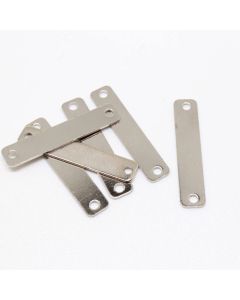 Konektor  15x5 mm, rupe oko 1 mm- boja inoxa  ( 1005011 )