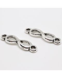 Konektor  20,5 x 5,5 mm, alke oko 2 mm- boja antik srebro  ( 10056 )