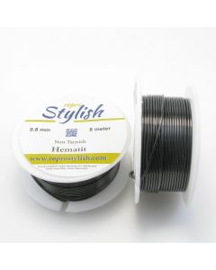 Posrebrena žica Hematit--Non Tarnish 0,8 mm. 1020HEM-08