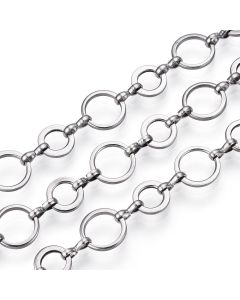 304 Stainless Steel lanac 10x1mm, 8x1mm (T00503P)