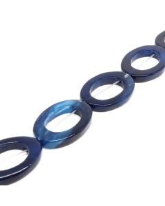 Prirodni Ahat perle alke 35x25x5mm-otvor oko 20x13 mm ( 1103027 )