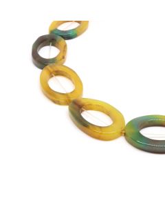 Prirodni Ahat perle alke 35x25x5mm-otvor oko 20x13 mm ( 1103031 )