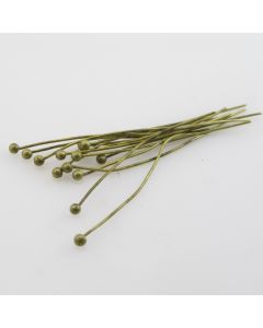 Iglice/pinovi sa kuglicom 60 mm x 0.6 mm  boja antik bronze (112157)