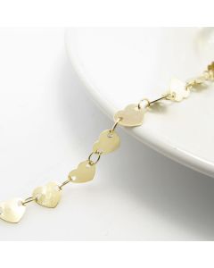 Metalni mesing lanac- boja zlata  6mm, alka 3x2mm ( L3-4Z)