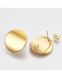 304 Stainless Steel Udica za Minđuše 20mm, alka 3 mm,igla 0,8 mm- boja zlatna ( 2040014 )