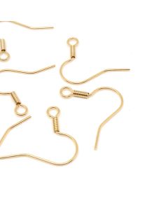 304 Stainless Steel Udice za minđuše 15x13 mm, rupa: 2mm, igla: 0.8mm- boj GOLD ( 2040023 )