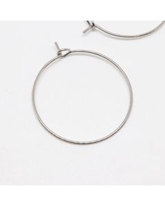 304 Stainless Steel Alka za minđuše 25x20 mm, igla: 0.8mm ( 2040028 )