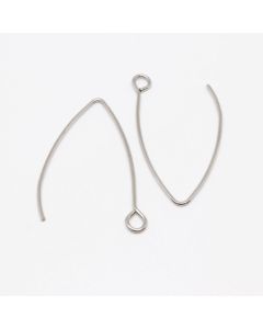 304 Stainless Steel Udica za minđuše 40x20 mm, igla: 0.8mm ( 2040030 )