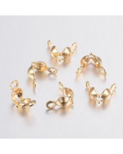 304 Stainless steel završeci za najlon, kanap...8x4x3.5 mm , Gold ( 205002 )