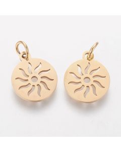 Privezak 304 Stainless steel 14x12x1.1mm boja zlata ( 207001 )