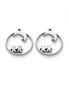 Privezak 304 Stainless steel 17x15x1mm ( 207025 )