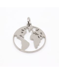 Privezak svet 304 Stainless steel  19x17x1 mm ( 207034 )