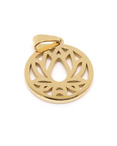 Privezak 304 Stainless steel  20x18x1.5 mm, alka 8x4mm- boja GOLD ( 207042 )