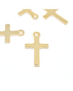 Privezak 304 Stainless steel  16x10x1 mm, rupa 1 mm- boja GOLD ( 207043 )