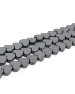 Hematit perle  3x3 mm, boja mat hematita, Cena je data za 1 niz od oko 39cm, Niz sadrži oko 98 perli ( 2131012 )