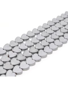 Hematit perle 8x8 mm, boja mat metal srebro, Cena je data za 1 niz od oko 39cm, Niz sadrži oko 48 perli ( 2131019 )