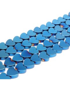 Hematit perle  3x3 mm, boja metalik plava, Cena je data za 1 niz od oko 39cm, Niz sadrži oko 98 perli ( 2131037 )