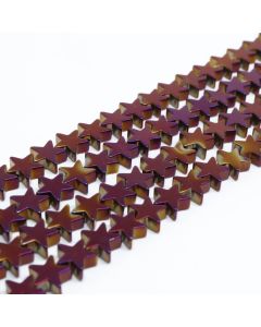 Hematit perle 3x3 mm, boja metalik ljubičasta, Cena je data za 1 niz od oko 39cm, Niz sadrži oko 98 perli ( 2131065 )