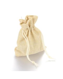 Jutane ukrasne vrećice 12x 9 cm , boja krem   (AMBJUT01)
