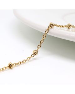 304 Stainless steel lanac  2.5x2x0.5mm  boja zlata   ( 261019 )