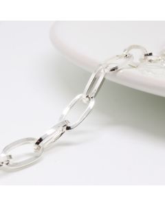 304 Stainless steel lanac  12x6x1.2mm boja srebra   ( 261022 )