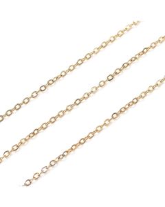 304 Stainless steel lanac  1.5x1x0.3mm boja zlata  ( 261023 )