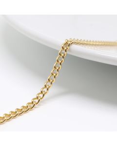 304 Stainless steel lanac u boji zlata - 4 x 3 mm  ( 26104 )