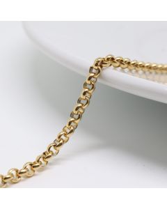 304 Stainless steel lanac u boji zlata - 3x2 mm ( 26106 )