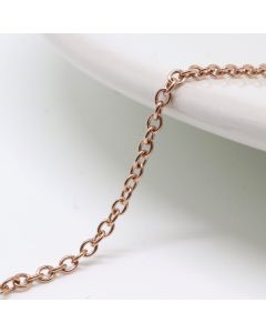 304 Rose Gold Stainless steel lanac - 2x1 mm ( 26107 )