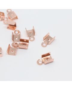 Završeci za traku, kožu mesing pozlata u boji  Rose Gold  10x5mm (  331037 )