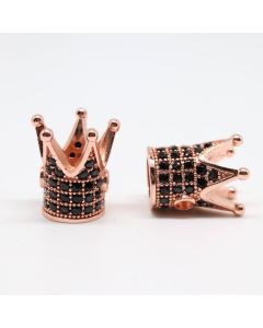 Perla Kruna 12x10 mm pozlata Rose Gold+CZ (  331078 )