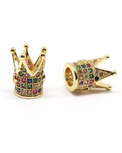 Perla Kruna 12x10 mm pozlata Yellow Gold+CZ   (  332004 )