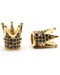 Perla Kruna 12x10 mm pozlata Yellow Gold+CZ (  332006 )