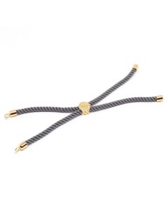 Osnova za narukvicu svileni kanap  + pozlata Yellow gold (  332010 )