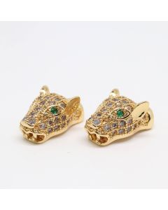 Perla 17x10 mm pozlata Yellow Gold + CZ cirkoni (  332022 )