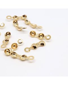 Završetak za kanap,konac, najlon, mesing pozlata Yellow gold 12x4 mm ( 332035 )