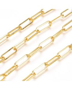 Vareni mesing lanac sa 18K pozlatom 15x5x1mm (  332077 )