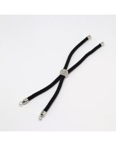 Osnova za narukvicu svileni kanap + Rodijum elementi ( 334006 )