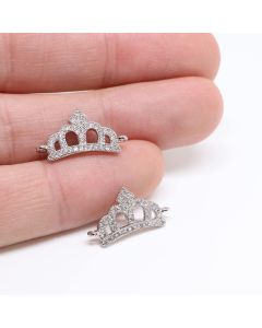 Konektor 21x11 mm Rodijum + CZ cirkoni (  334019 )