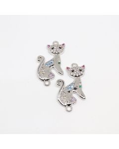 Konektor 21x11 mm Rodijum + CZ cirkoni (  334021 )