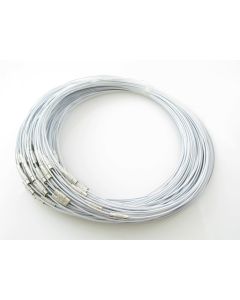 Čelična sajlica za ogrlice sa kopčom na šraf, prečnik 14,5 cm - boja bela (532BELA)