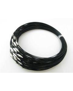 Čelična sajlica za ogrlice sa kopčom na šraf, prečnik 14,5 cm-- boja crna (532CRNA)