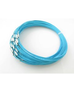 Čelična sajlica za ogrlice sa kopčom na šraf, prečnik 14,5 cm-- boja tikrizna (532TIRKIZNA)