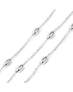 304 Stainless steel lanac 2x1.5x0.3 mm , kuglice 7x4mm (I02002C)