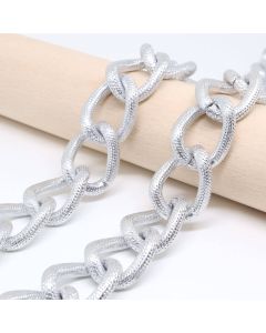 Aluminijumski lanac 24x18x4mm - boja srebra ( 6020004 )