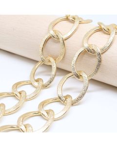 Aluminijumski lanac 21x16mm, žica 3x2mm - boja zlata ( 6020009 )