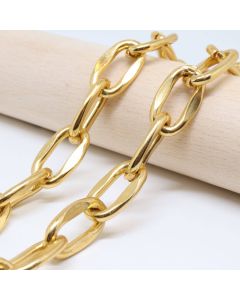 Aluminijumski lanac 21x13mm, žica 3 mm - boja zlata ( 6020013 )