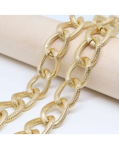 Aluminijumski lanac 18x12 mm, žica 3 mm - boja zlata ( 6020020 )